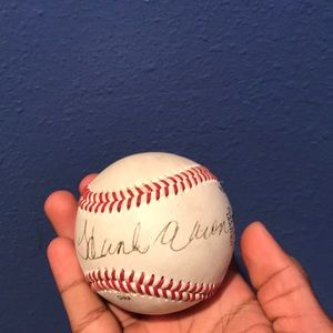 Baseball signed by Hank Aaron
